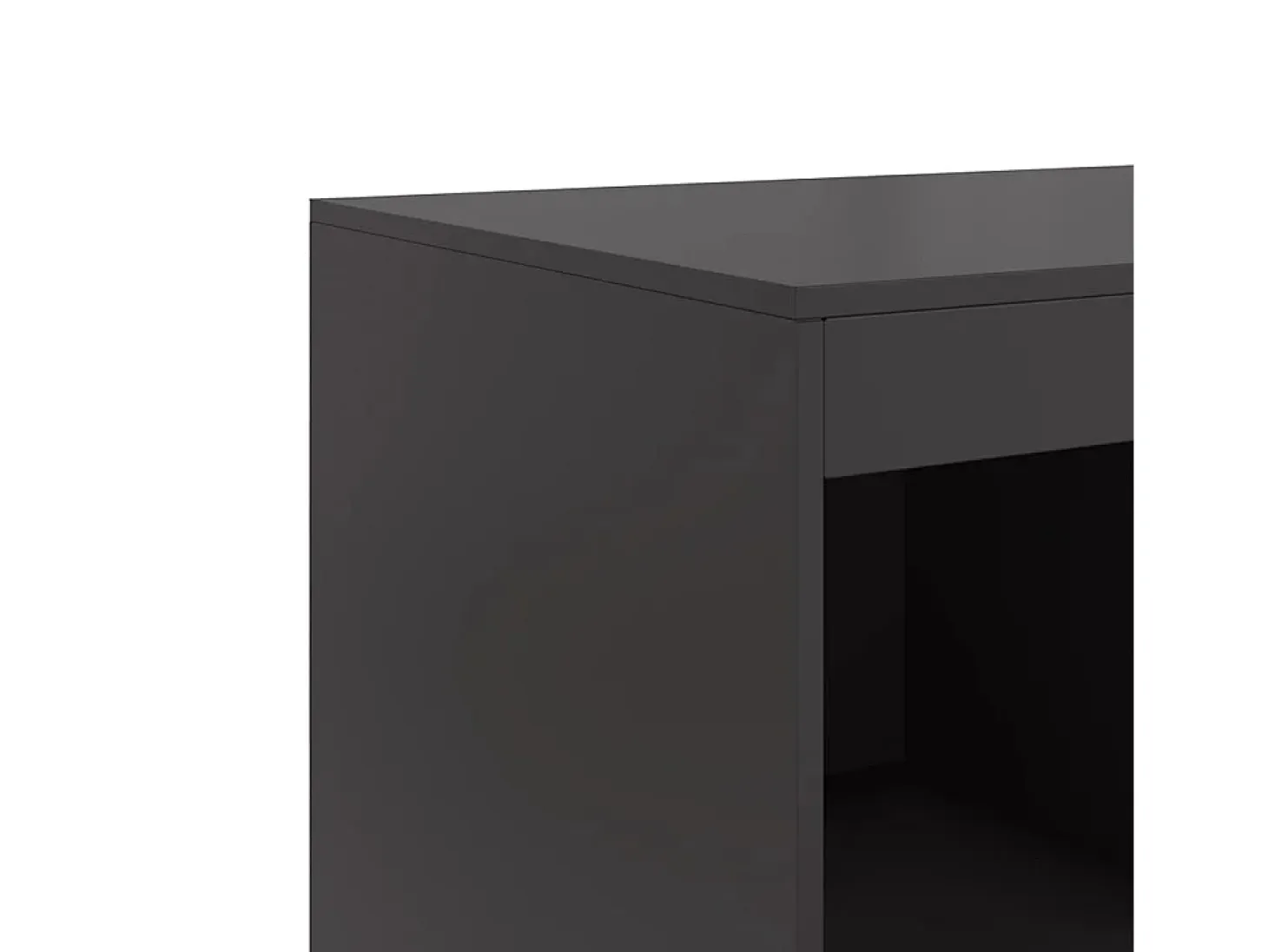 Aparador alto negro 67x39x95 cm acero