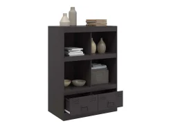 Aparador alto negro 67x39x95 cm acero