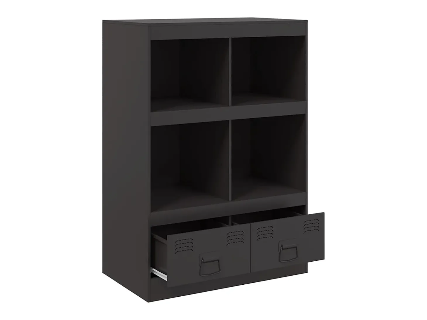 Aparador alto negro 67x39x95 cm acero