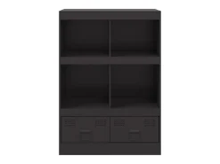 Aparador alto negro 67x39x95 cm acero