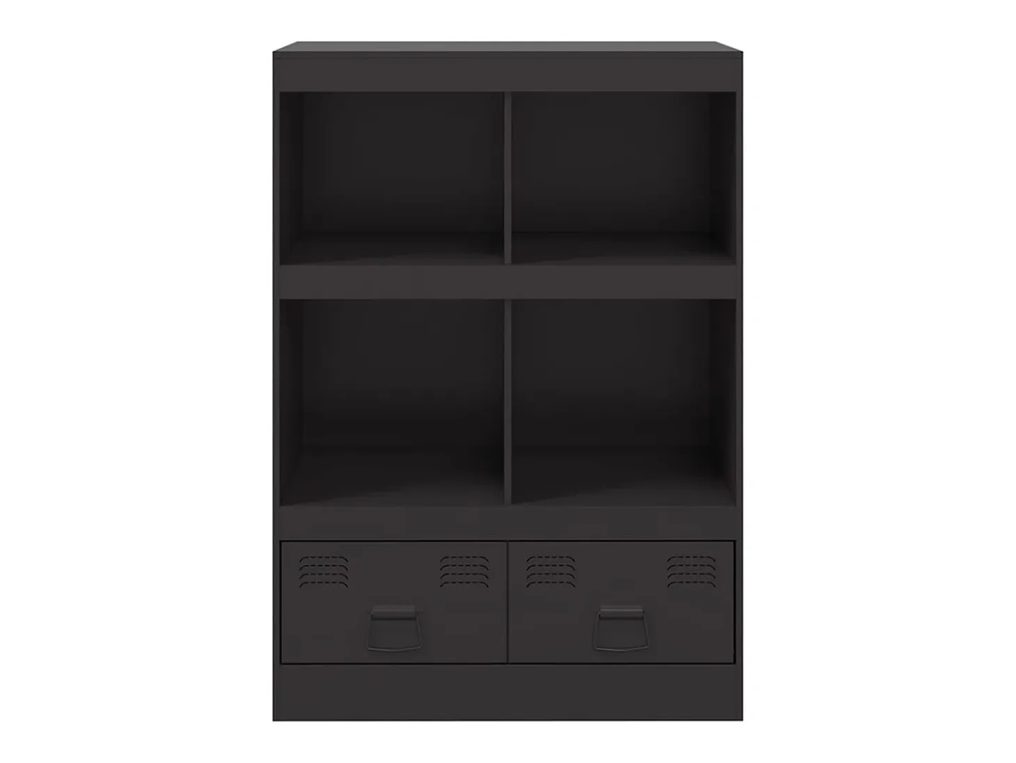 Aparador alto negro 67x39x95 cm acero