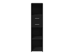 Aparador alto negro 30x42,5x124 cm madera contrachapada