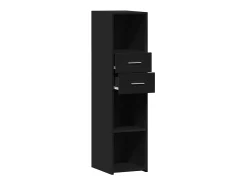 Aparador alto negro 30x42,5x124 cm madera contrachapada