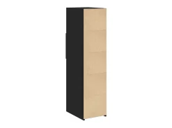Aparador alto negro 30x42,5x124 cm madera contrachapada