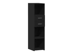 Aparador alto negro 30x42,5x124 cm madera contrachapada