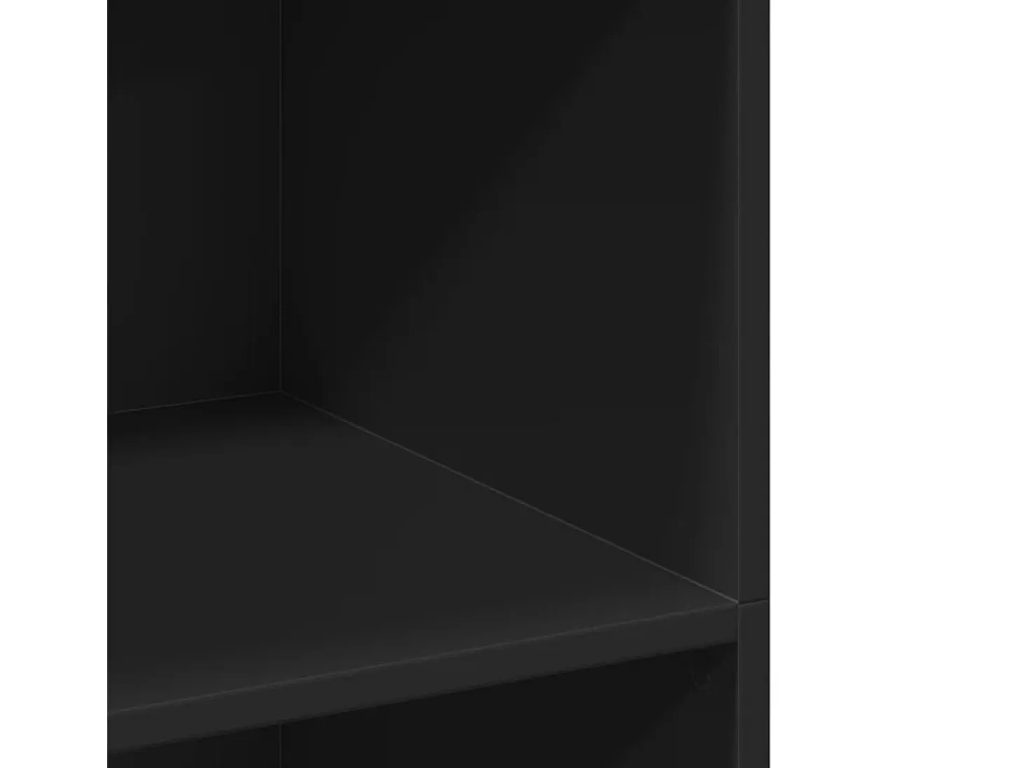 Aparador alto negro 70x41x124 cm madera contrachapada