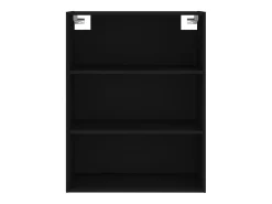 Aparador alto negro 69,5x34x180 cm Madera contrachapada