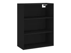 Aparador alto negro 69,5x34x180 cm Madera contrachapada