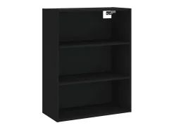 Aparador alto negro 69,5x34x180 cm Madera contrachapada