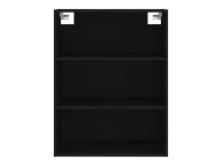 Aparador alto negro 69,5x34x180 cm Madera contrachapada