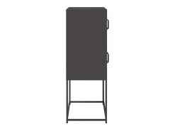 Aparador alto negro 68x39x107 cm acero