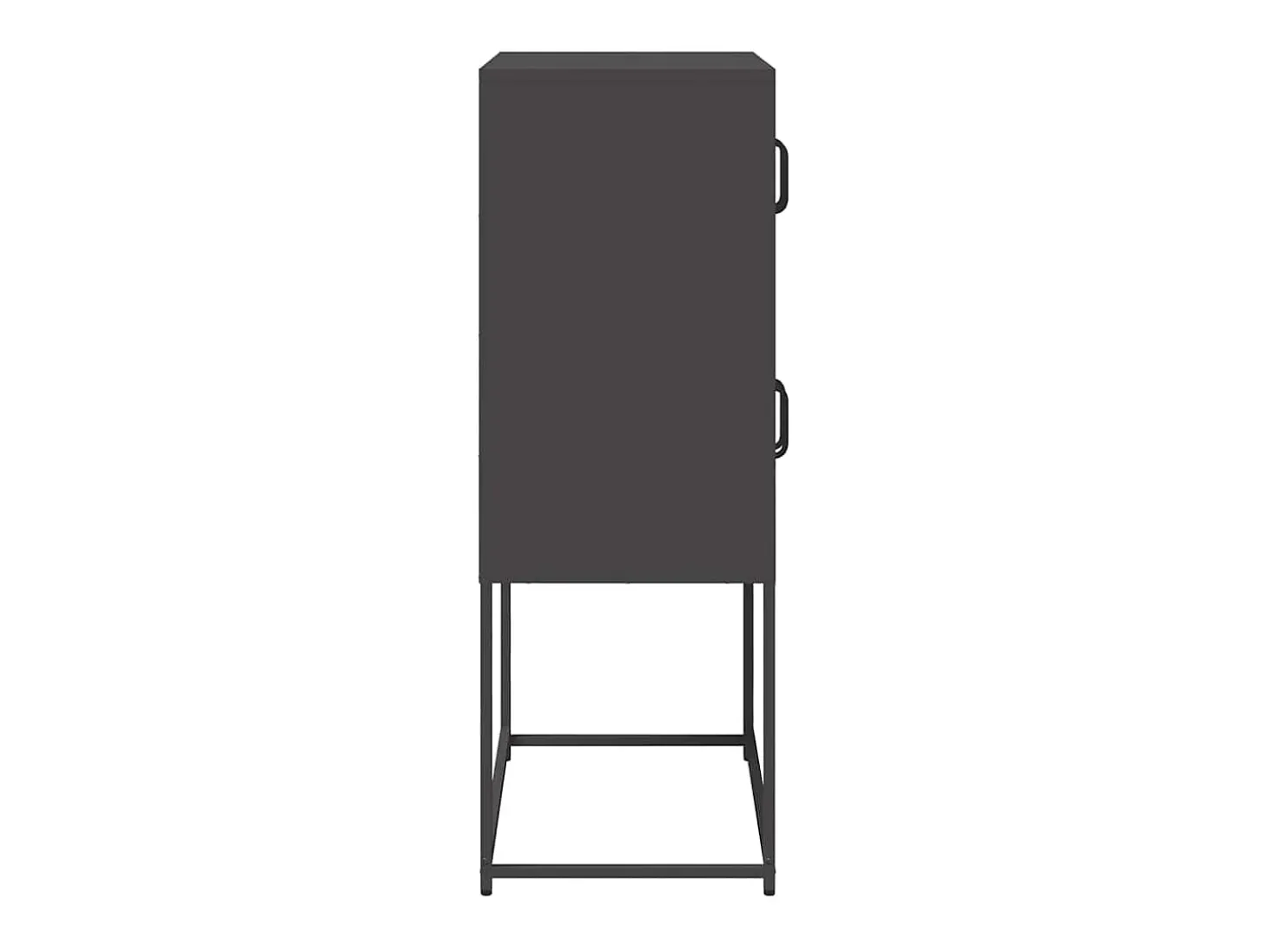 Aparador alto negro 68x39x107 cm acero