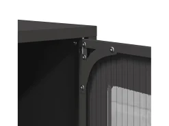 Aparador alto negro 68x39x107 cm acero