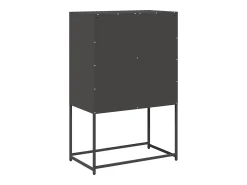 Aparador alto negro 68x39x107 cm acero