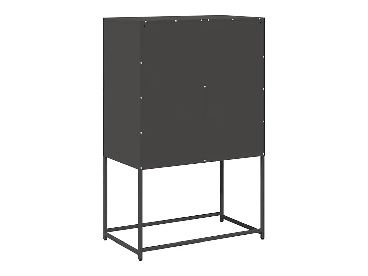 Aparador alto negro 68x39x107 cm acero