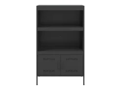 Aparador alto negro 68x39x113 cm acero