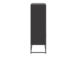 Aparador alto negro 68,5x38,5x123,5 cm acero