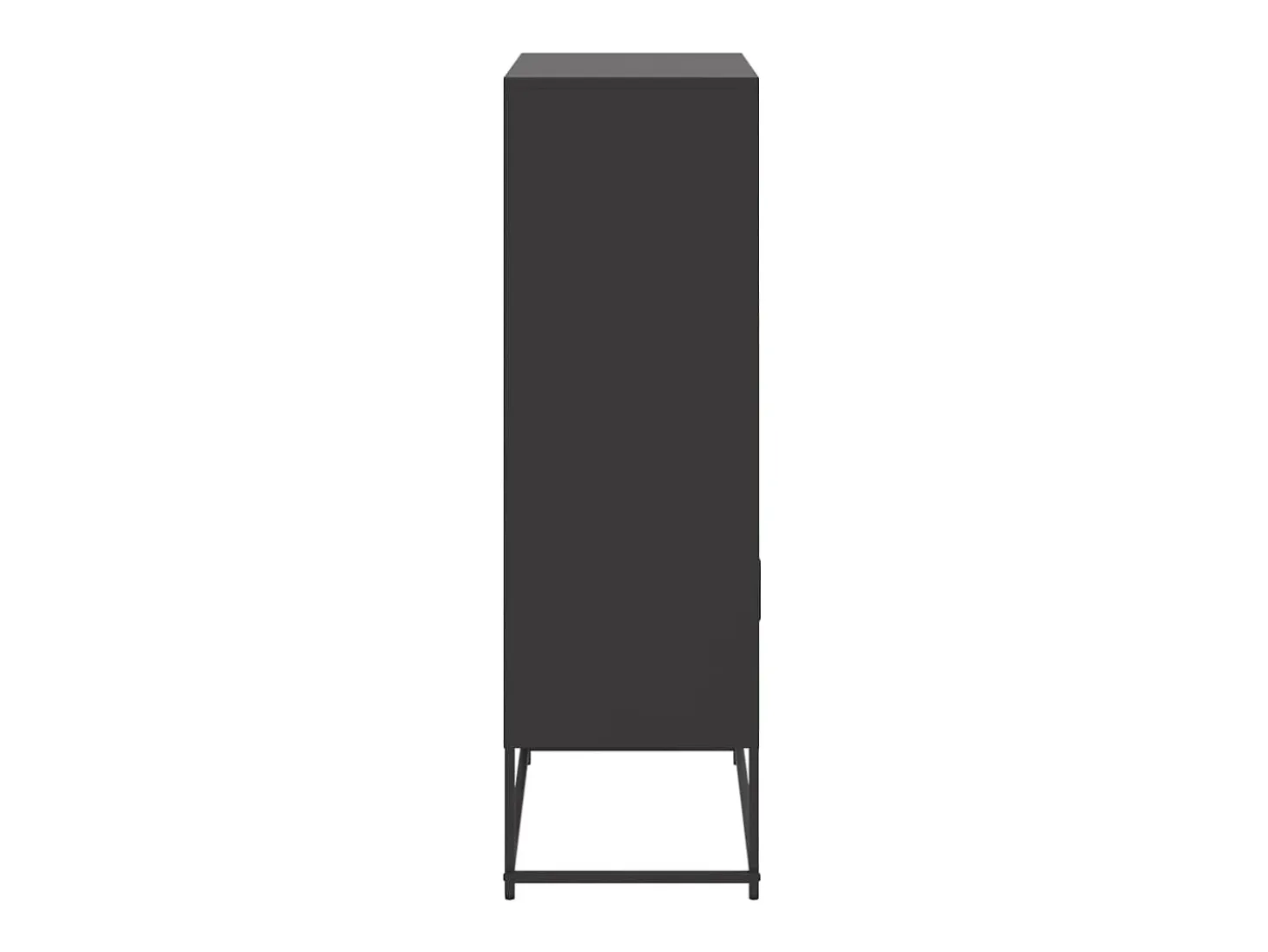 Aparador alto negro 68,5x38,5x123,5 cm acero