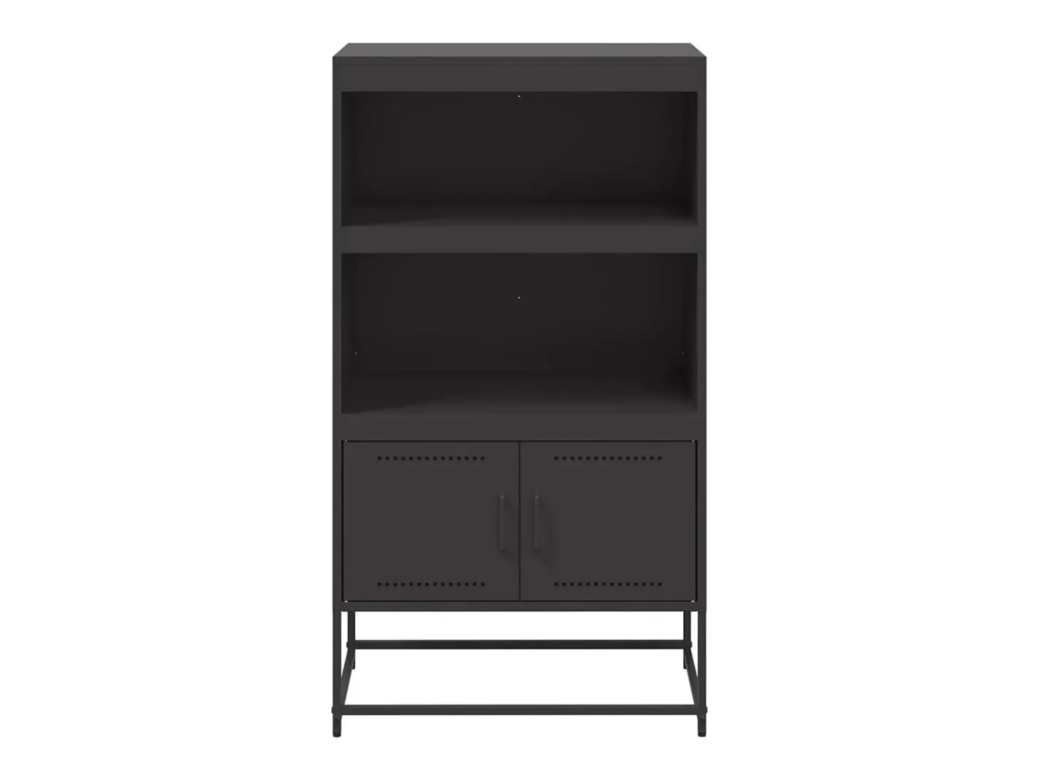 Aparador alto negro 68,5x38,5x123,5 cm acero