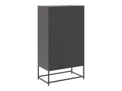 Aparador alto negro 68,5x38,5x123,5 cm acero