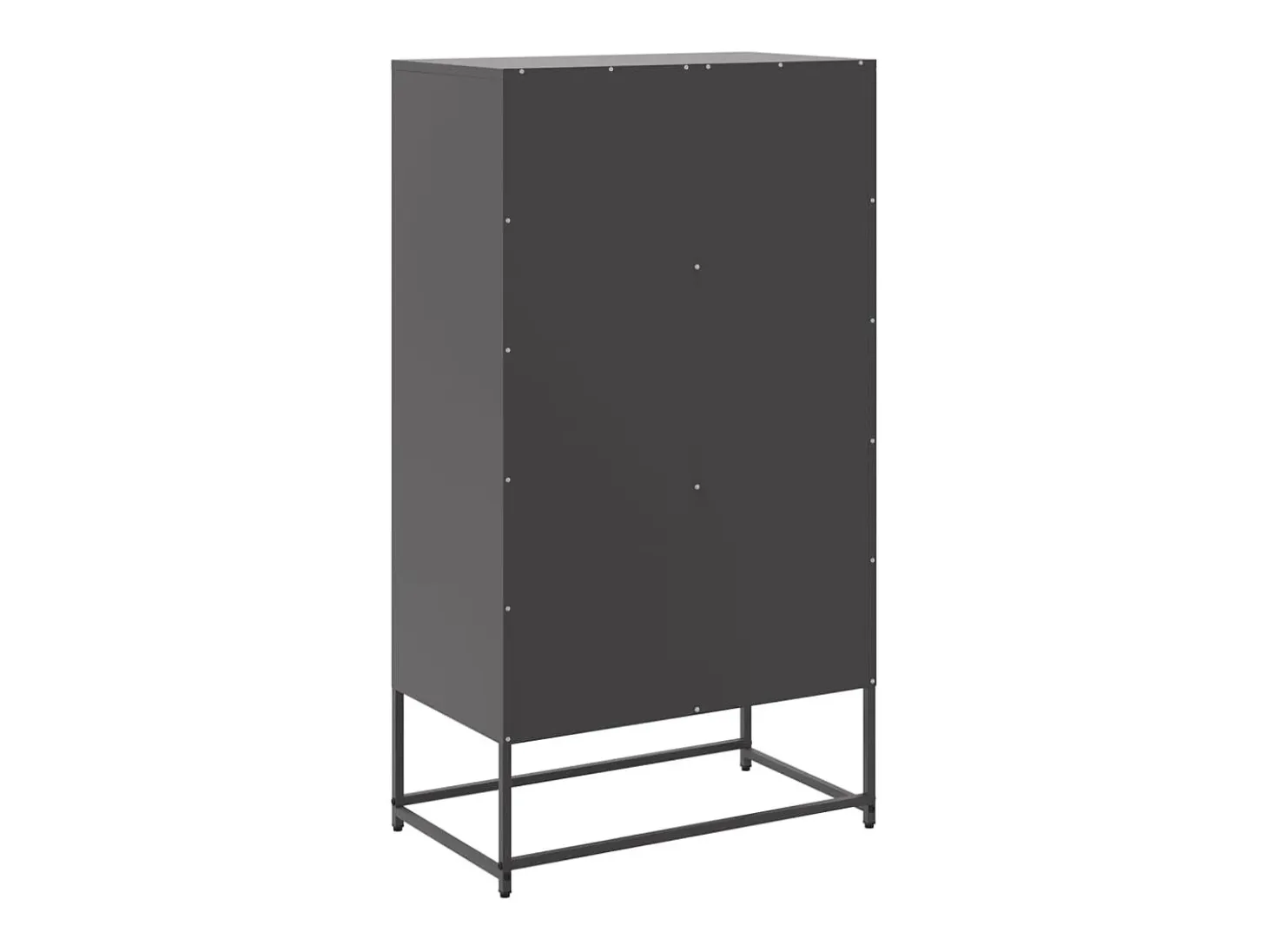 Aparador alto negro 68,5x38,5x123,5 cm acero