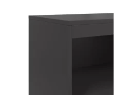 Aparador alto negro 68,5x38,5x123,5 cm acero