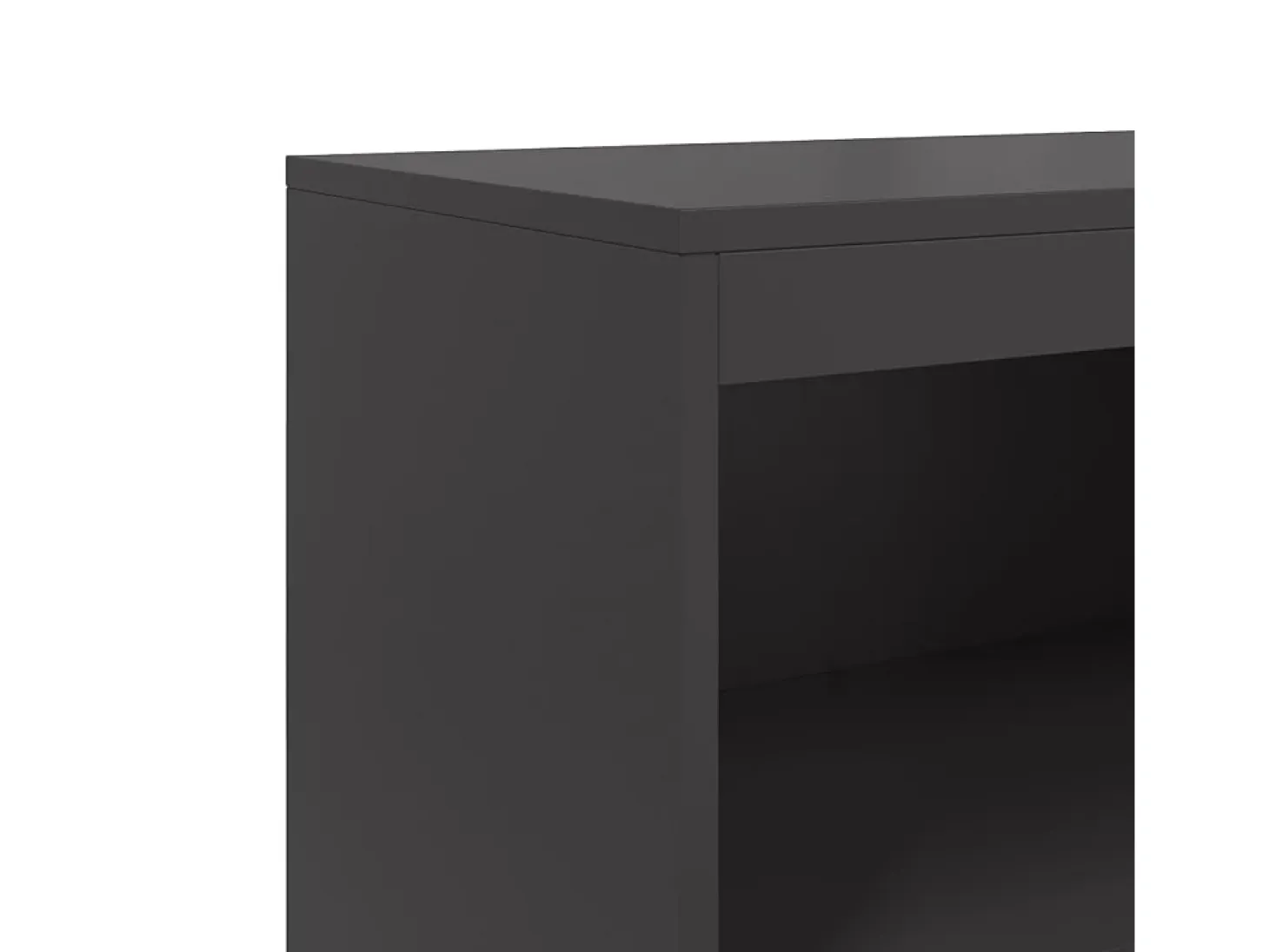 Aparador alto negro 68,5x38,5x123,5 cm acero