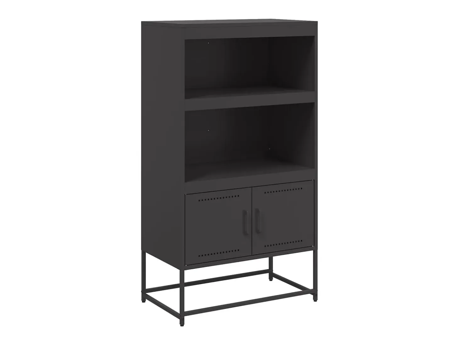 Aparador alto negro 68,5x38,5x123,5 cm acero