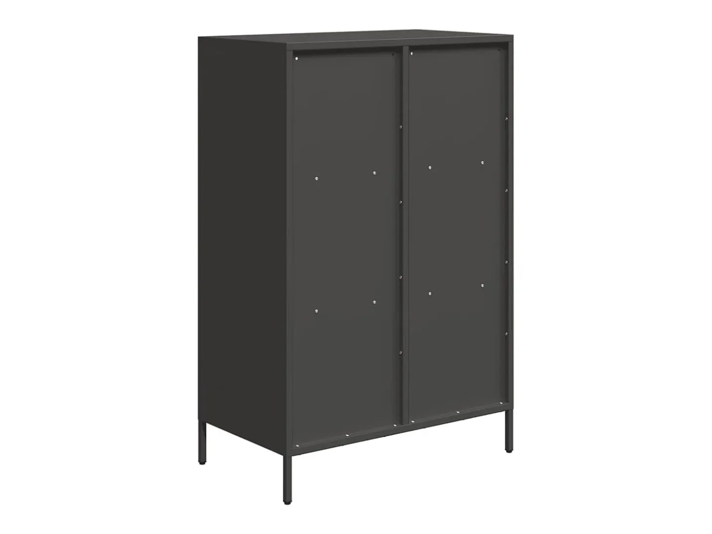 Aparador alto negro 68x39x103,5 cm acero