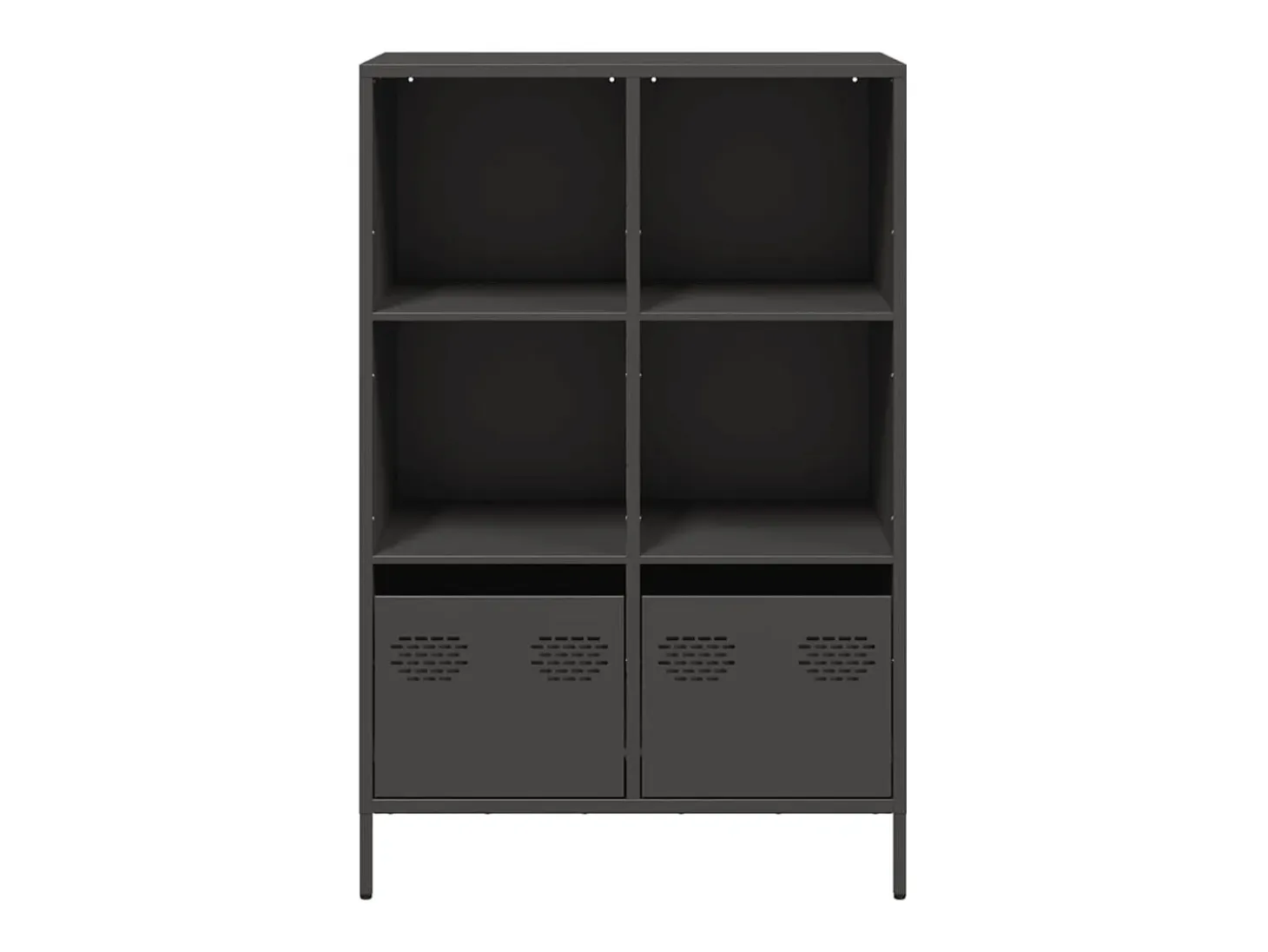 Aparador alto negro 68x39x103,5 cm acero