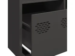 Aparador alto negro 68x39x103,5 cm acero