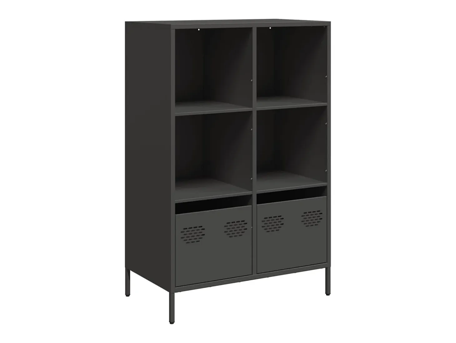 Aparador alto negro 68x39x103,5 cm acero