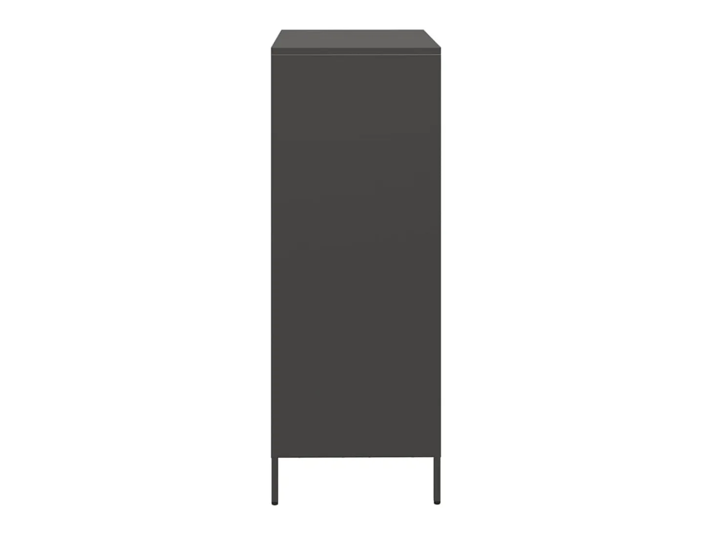 Aparador alto negro 68x39x103,5 cm acero