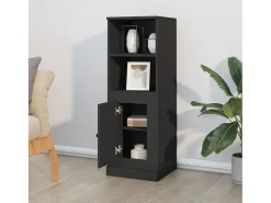 Aparador alto negro 36x35,5x103,5 cm madera de ingeniería