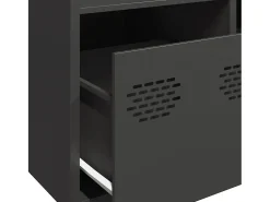 Aparador alto negro 68x39x103,5 cm acero