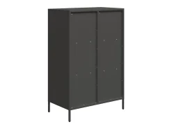Aparador alto negro 68x39x103,5 cm acero