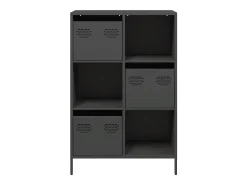 Aparador alto negro 68x39x103,5 cm acero
