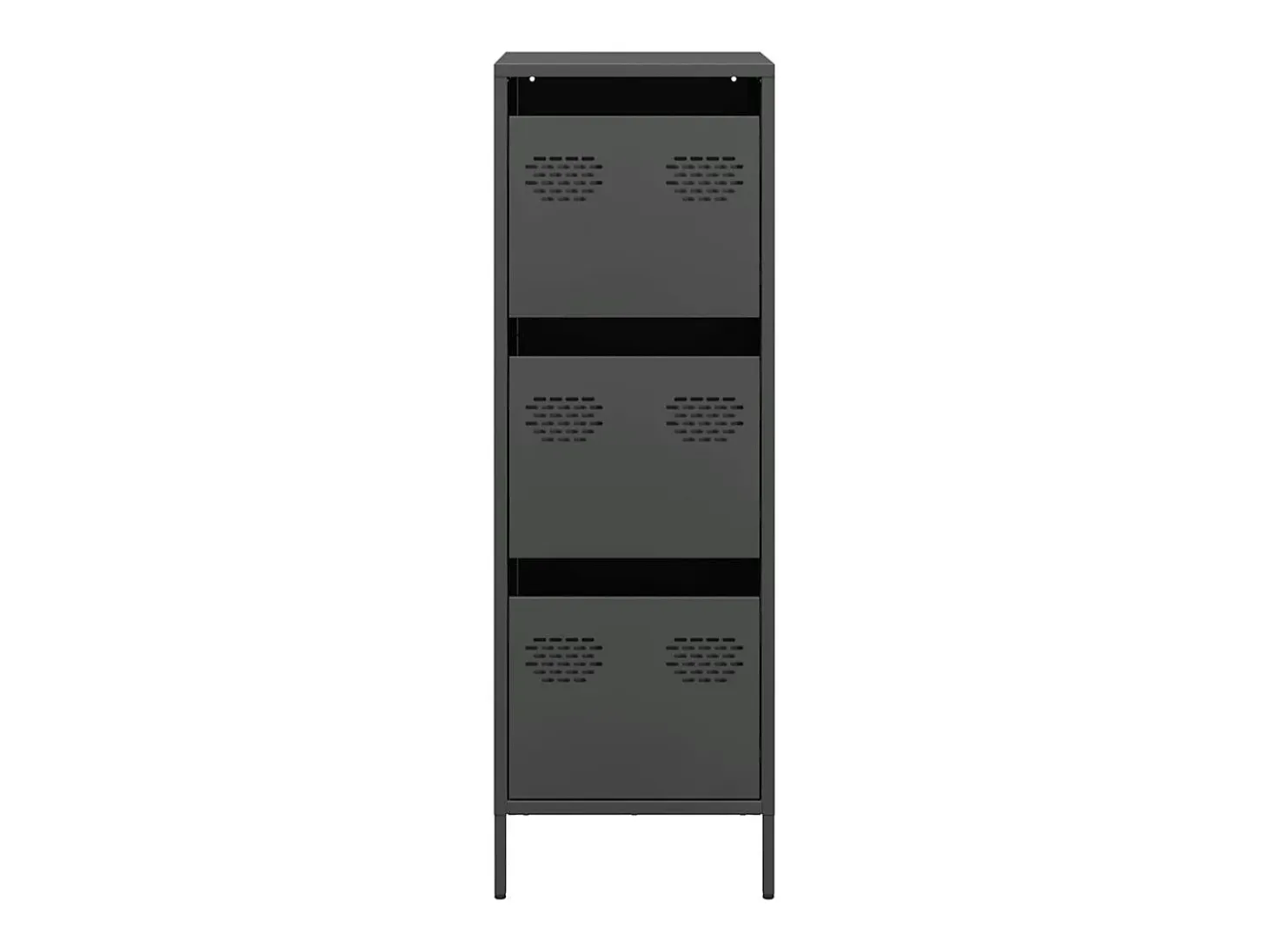 Aparador alto negro 39x35x103,5 cm acero