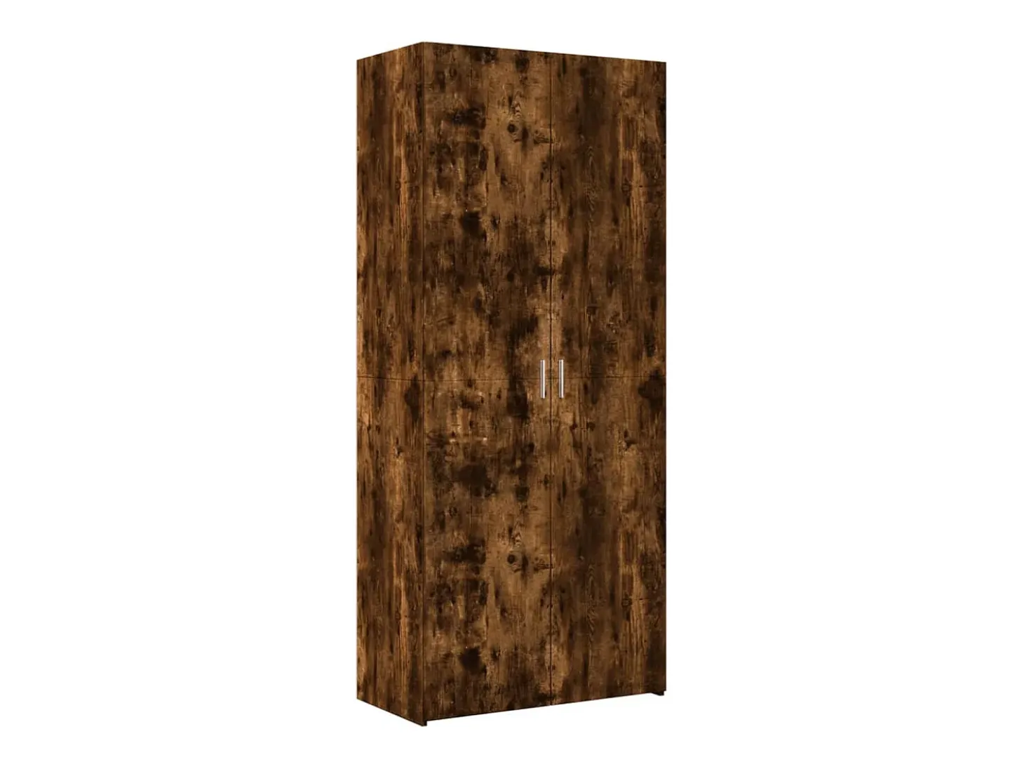 Aparador alto roble ahumado 80x42,5x185 cm madera de ingeniería
