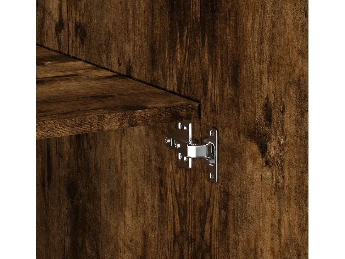 Aparador alto roble ahumado 80x42,5x185 cm madera de ingeniería