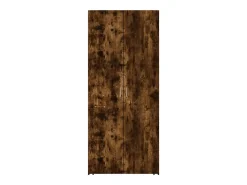 Aparador alto roble ahumado 80x42,5x185 cm madera de ingeniería