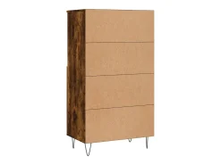 Aparador alto Roble ahumado 60x36x110 cm Madera de ingeniería