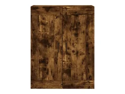 Aparador alto Roble ahumado 69,5x34x180 cm Madera de ingeniería
