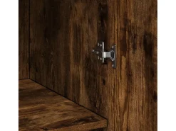 Aparador alto roble ahumado 70x42,5x185 cm madera de ingeniería
