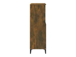 Aparador alto Roble ahumado 60x36x110 cm Madera de ingeniería
