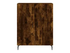 Aparador alto Roble ahumado 69,5x34x180 cm Madera de ingeniería