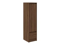 Aparador alto roble marrón 29,5x34x119,5 cm madera de ingeniería