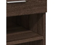 Aparador alto roble marrón 80x42,5x124 cm madera de ingeniería