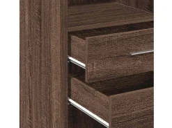 Aparador alto roble marrón 30x42,5x124 cm madera de ingeniería