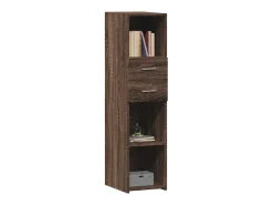 Aparador alto roble marrón 30x42,5x124 cm madera de ingeniería